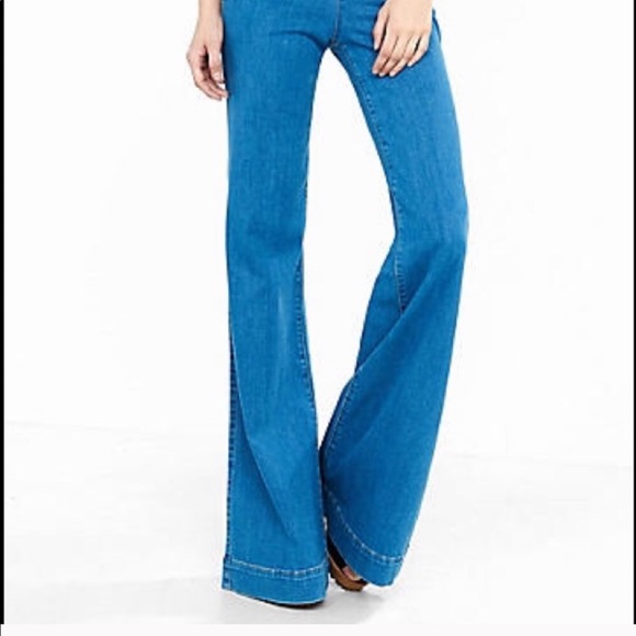 EXPRESS Wide Leg Mide Rise Sailor jeans - Picture 2 of 7